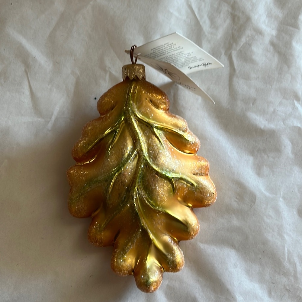 CHRISTOPHER RADKO- 1998 Large Oak Frost Ornament